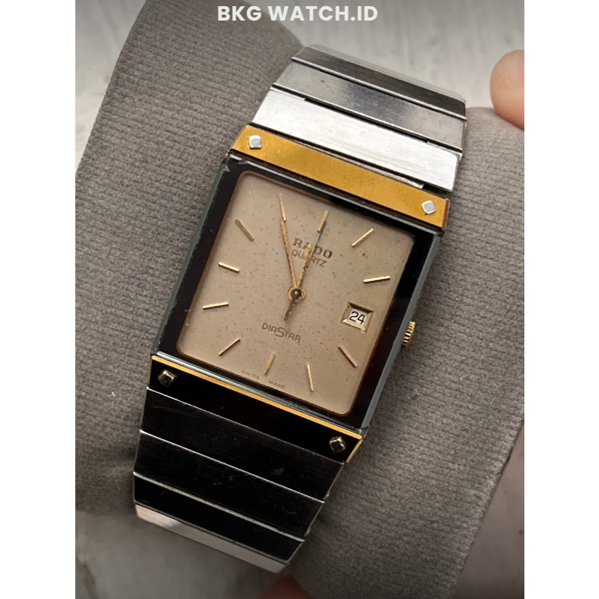 RADO DiaStar Ceramic 2 Tone – Steel & Gold – Quartz – Square Case – Second Original