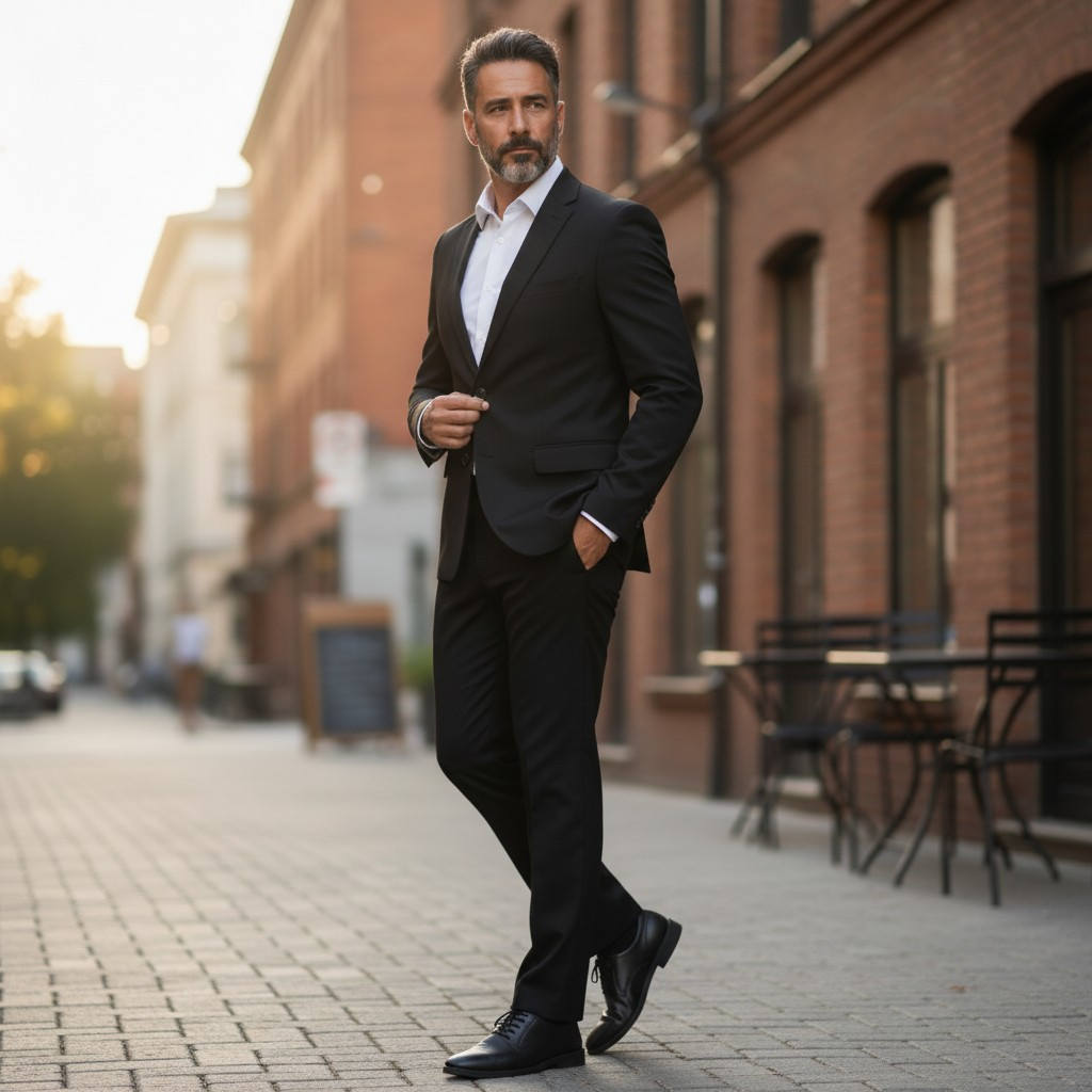 Jas Pria Slim Fit Formal Hitam Tuxedo Kancing Satu  High Quality Baju Jas Pengantin Nikah Pria