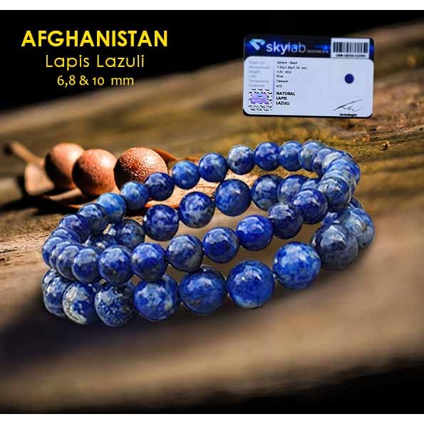 Gelang Afghanistan Lapis Lazuli Stone Premium (GBP122)
