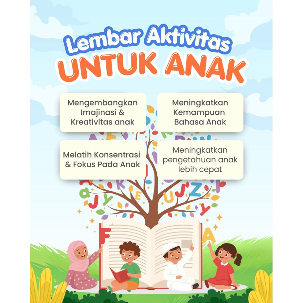 Worksheet anak printable Lembar Aktivitas anak paud TK SD coding anak latihan logika worksheet anak 