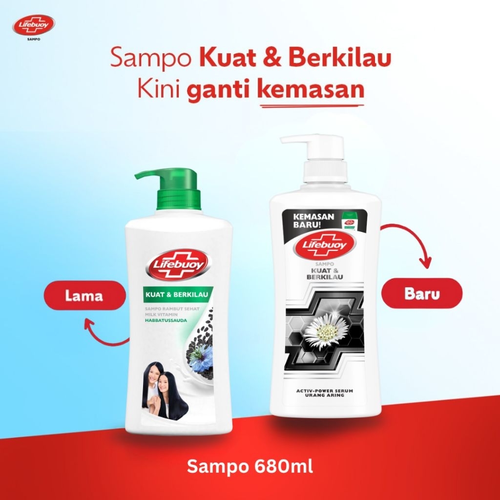 LIFEBUOY Shampoo Strong & Shiny 680ml / Shampoo 680ml Pump / Shampoo Lifebuoy 680 ml Pump