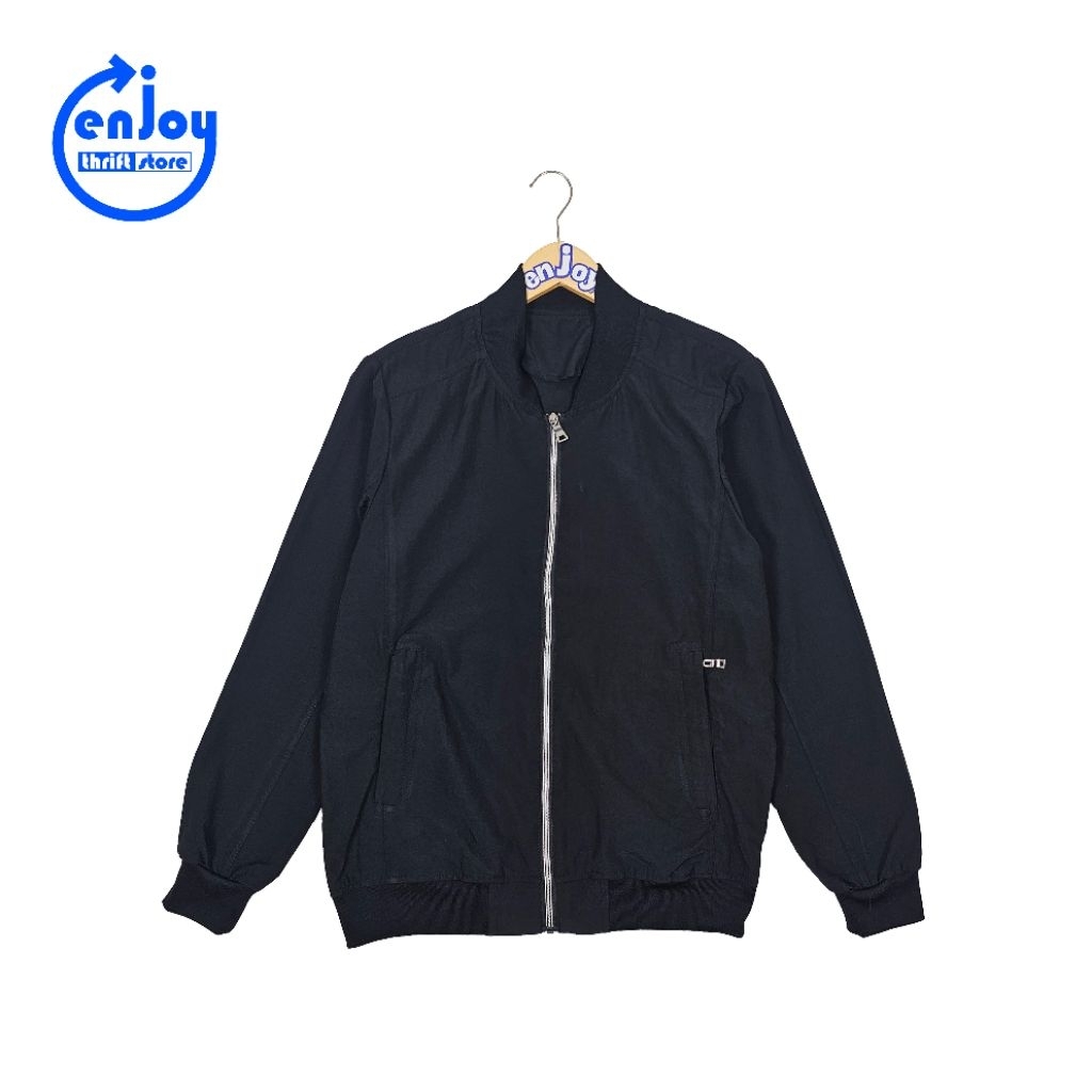 plain bomber 1 lapis parasut pria wanita casual kasual second preloved
