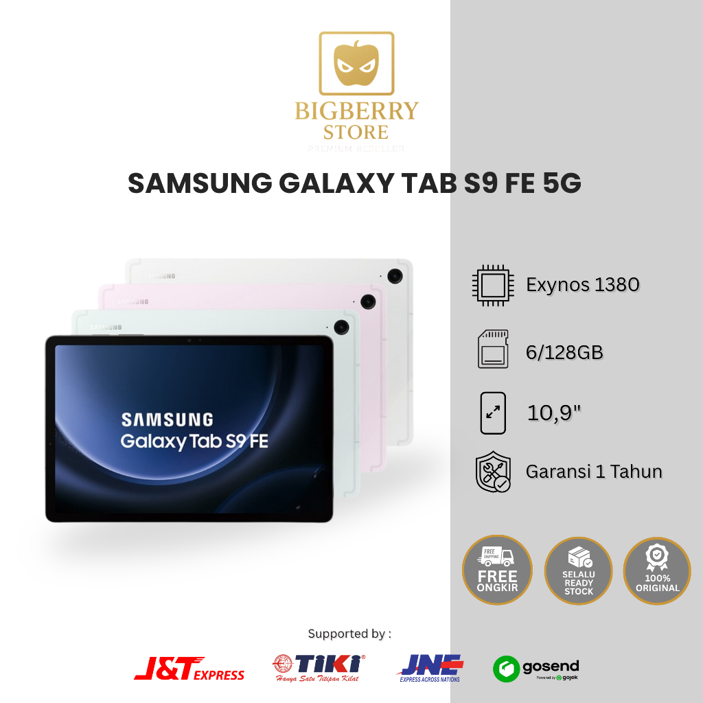 Samsung Galaxy Tab S9 FE | S9 FE Plus 6/128GB 12/256GB 5G Garansi Resmi SEIN