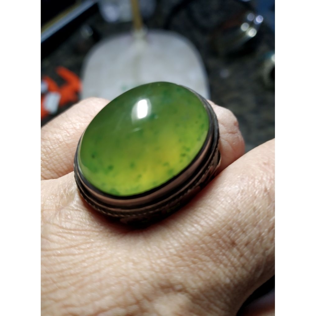 Batu Cincin Sungai Dareh Kumbang Jati Tua Ring Perak Natural Alam Kode i/19