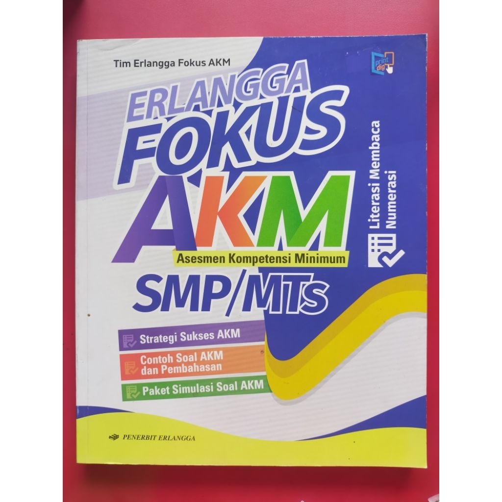 Buku Pelajaran SMP : Erlangga Fokus AKM Untuk SMP/Mts | Tim Erlangga Fokus AKM