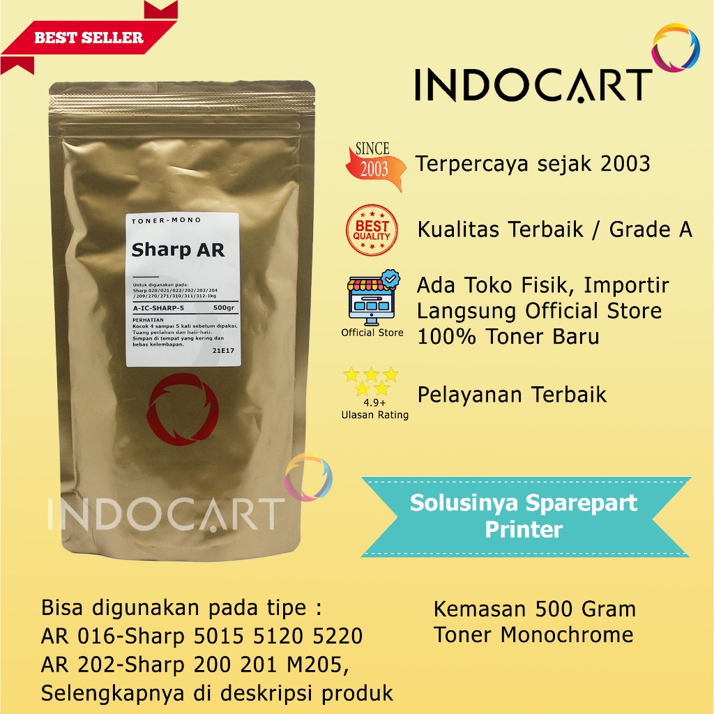 Serbuk Toner Sharp AR 203 AR 310 AR 450-Sharp AR 1818 1820 235 237 275 M280 M300-500gr