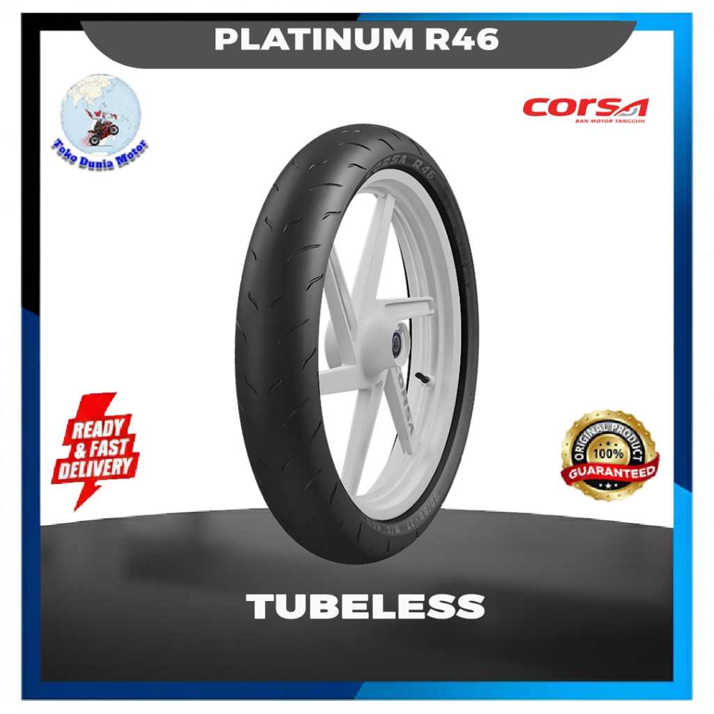 Ban Corsa R46 100 80 14 platinum tubeless beat mio vario