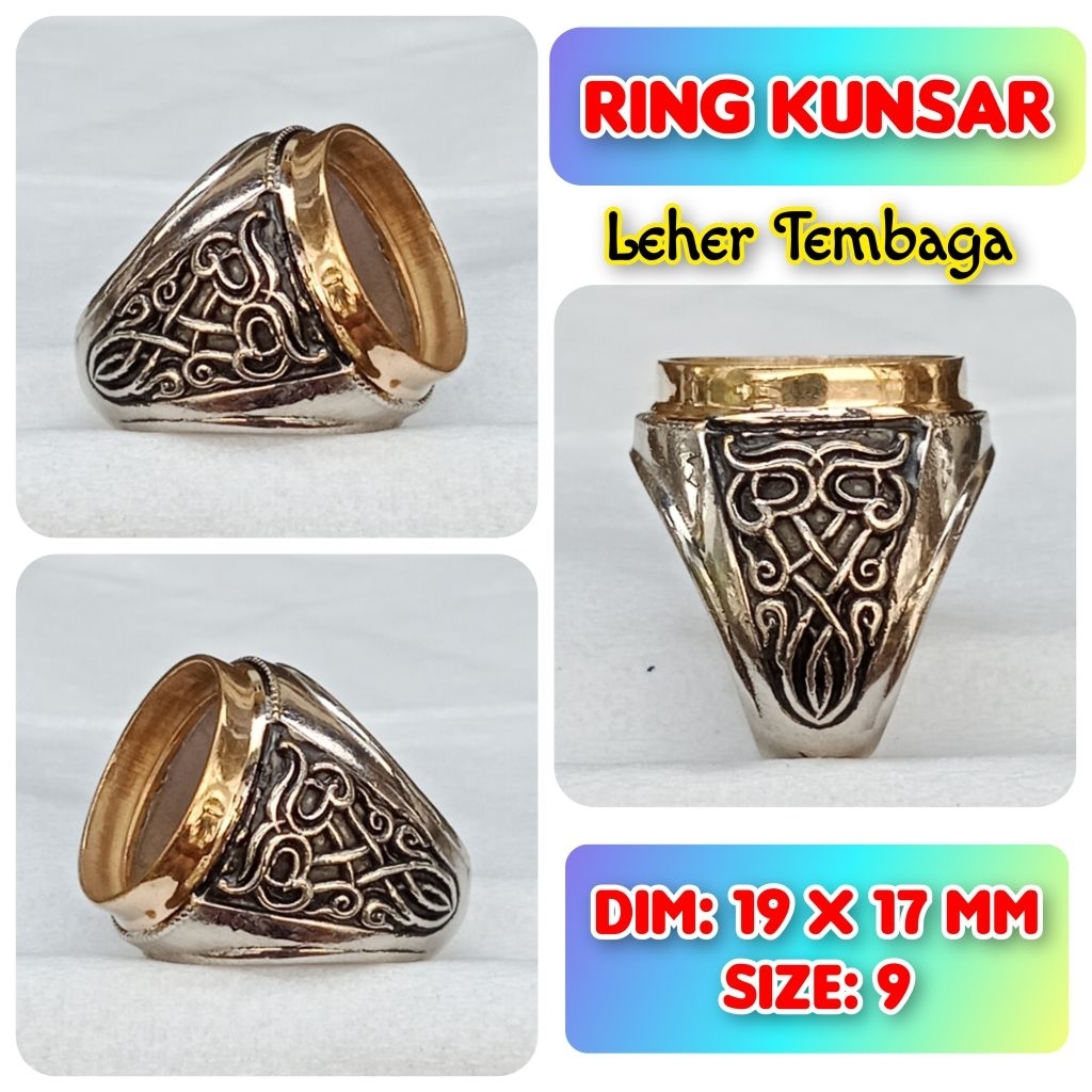 cincin emban batu akik batu permata Leher Tembaga.42