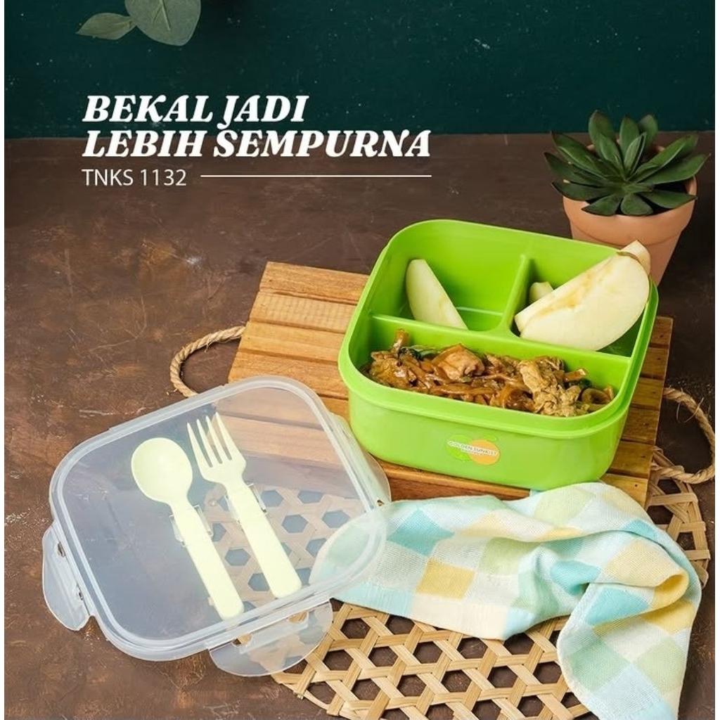 GOLDEN SUNKIST TNKS-1132H LUNCH BOX TEMPAT MAKAN 3 SEKAT - 832