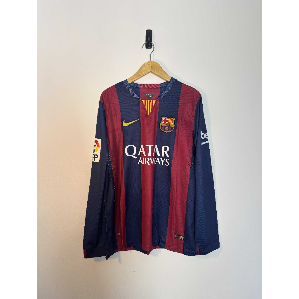 Jersey Long Sleeve Barcelona Home 2014–2015 – Size L