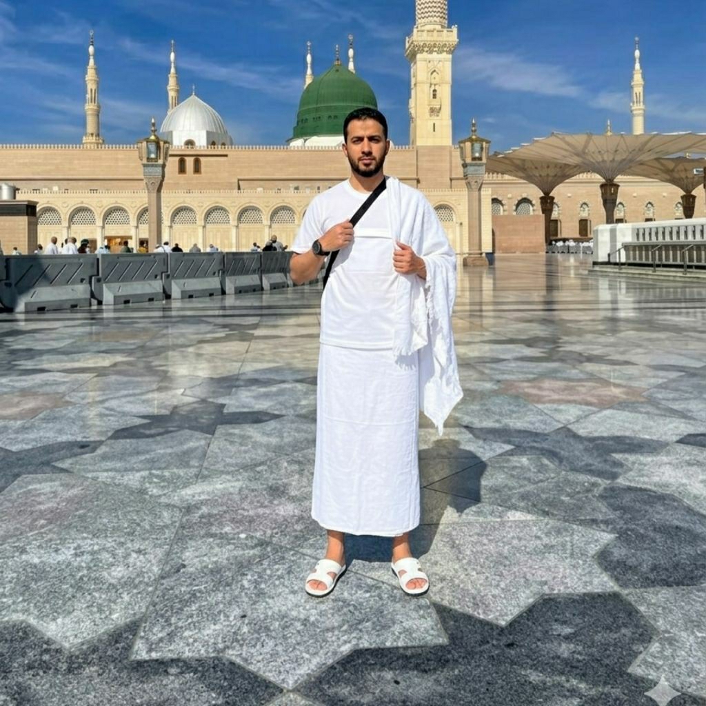 Dalaman Kaos Katun Pria Haji Umroh Saku Depan / Dalaman Kaos Umroh Pria