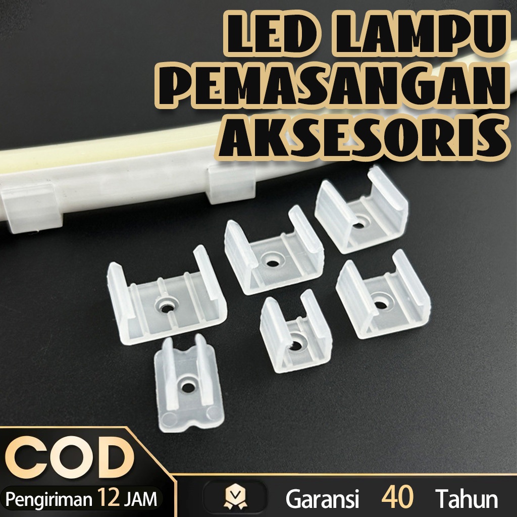 Aksesoris yang biasa digunakan untuk lampu neon flex Klem neon flexclosed end capneon flex socket Un