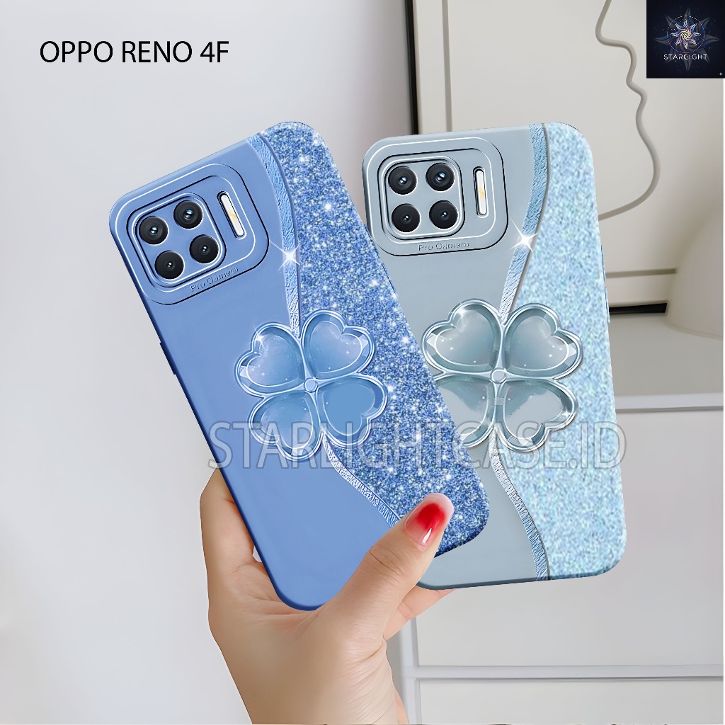 Case hp Oppo Reno 4F / 4 / 4pro / 5 / 5F / 6 Softcase Procamera Motif Bunga Starlight Pelindung Bela