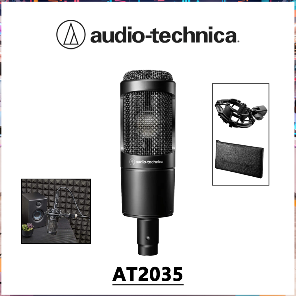 Audio Technica AT2035 AT 2035 Mic Condenser Microphone Condenser