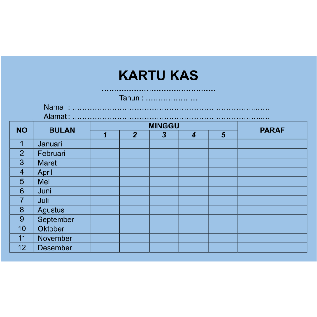 Kartu Kas Warga | Kartu SPP Sekolah | Buku Kas