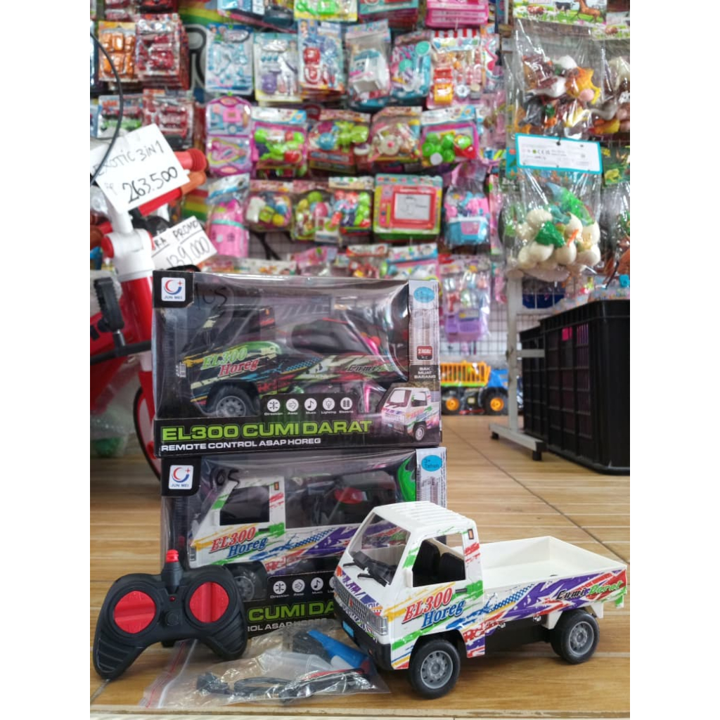 mainan anak rc pick up musikk baterai cas j11