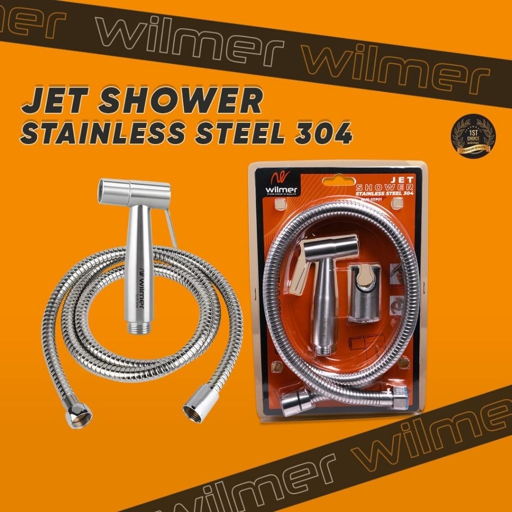 Wilmer Jet Shower Stainless Steel SUS304 ASLI / Hand Shower Cebok / Kepala Shower Kamar Mandi Wilmer