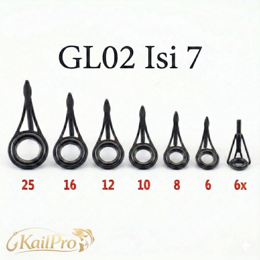 Ring Guide Joran Pancing Galatama GL02 Hitam - Kolongan Keramik Anti Karat
