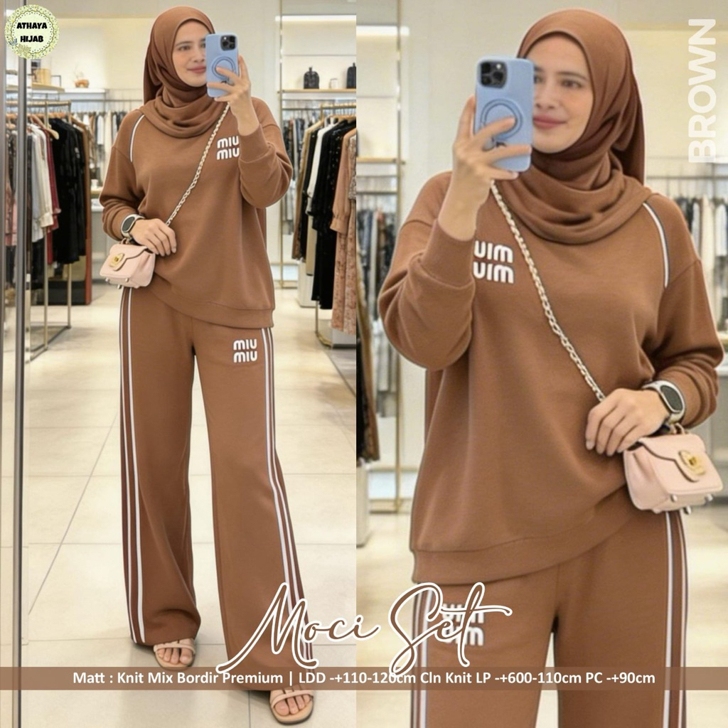 MOCI MIKAILA SET JUMBO JEANS ORIGINAL BY ATHAYA HIJAB