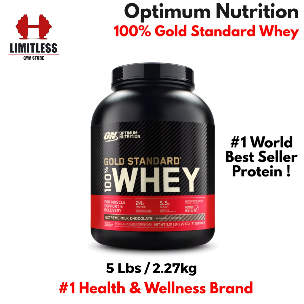 Optimum Nutrition Whey Gold Standard 5 Lbs ON WGS - Susu Whey Protein isolate Import BPOM