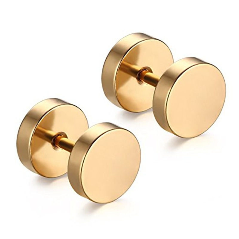 anting barbel emas besar