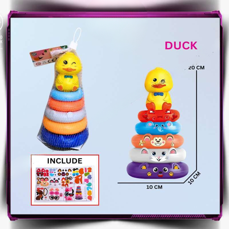 Promo Bebek Donat Impor 5Lingkar Mainan Ring Donat Bebek Impor Warna Cerah 5Susun Besar Mainan