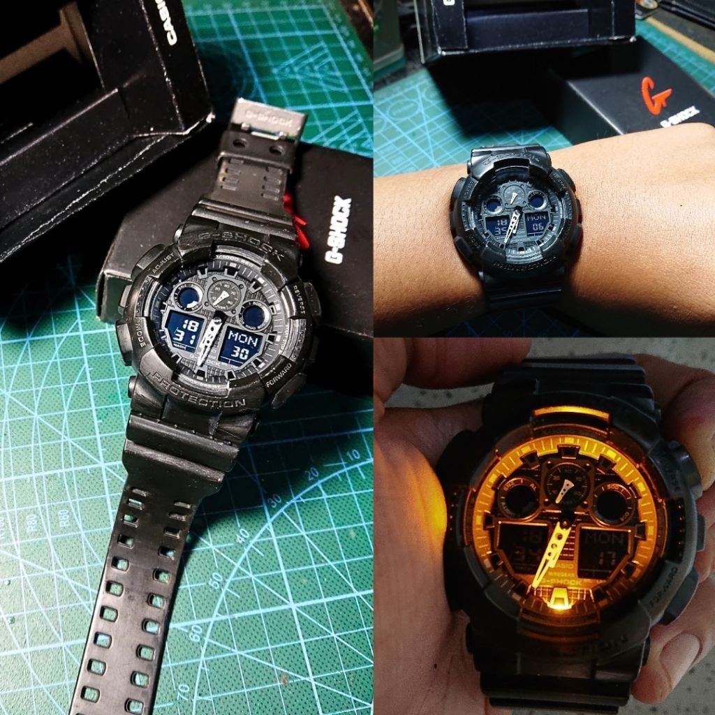 jam tangan casio g shock ga-100 original second koleksi
