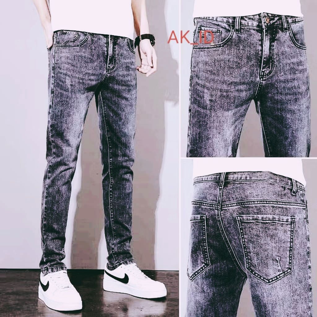 Celana Jeans Pria AKDenim-01™ SnowBlack Wolf Claws Original Premium Jeans High Quality In One | Cela