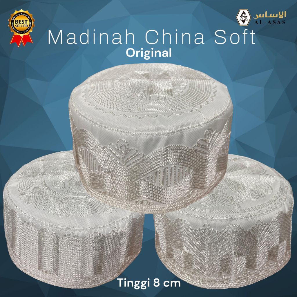 AL ASAS GROSIR PECI MADINAH ORIGINAL/SONGKOK HAJI PAKET (10PCS)