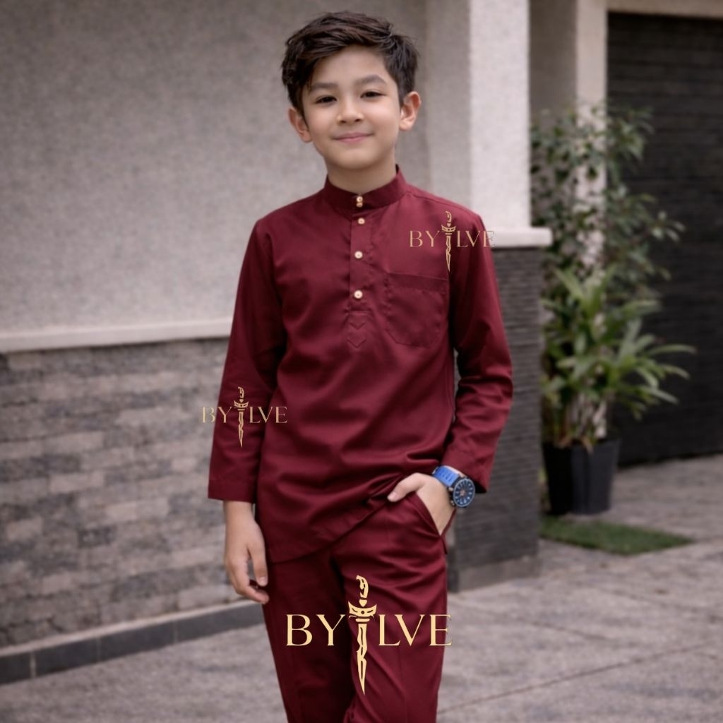 Viral Setelan Baju Riau Melayu Pria Muslim Kids