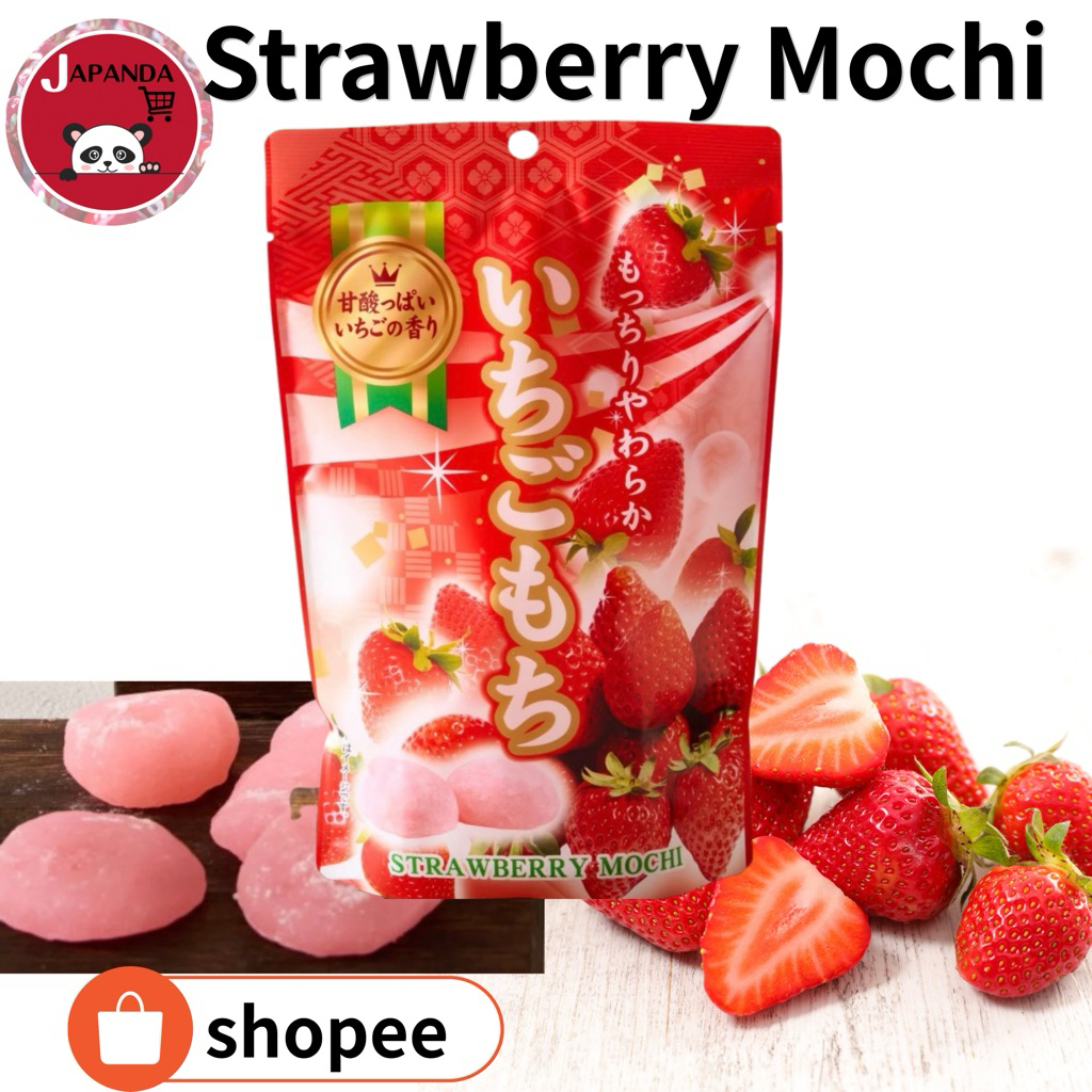 Mochi Strawberry 130g snack Jepang
