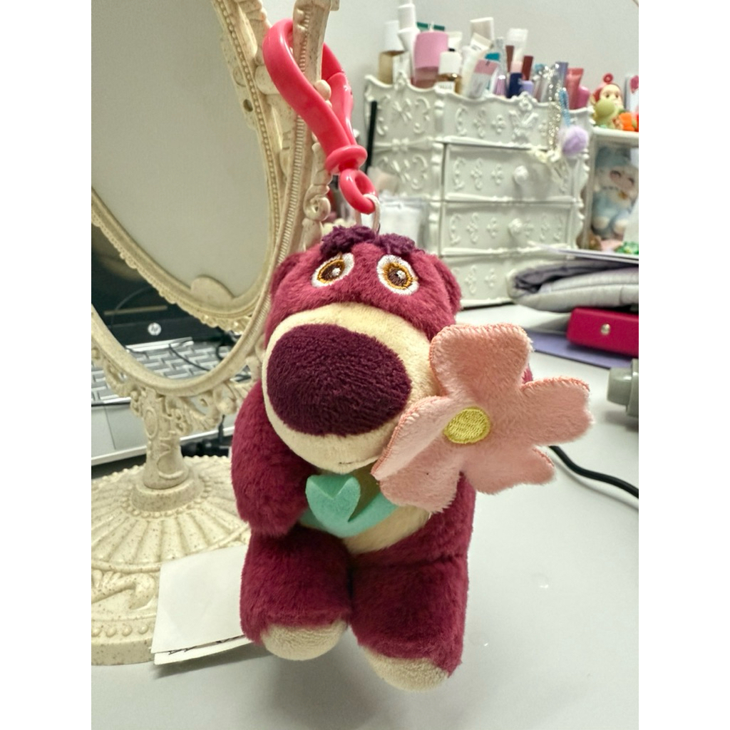 lotso plush keychain flower disney miniso