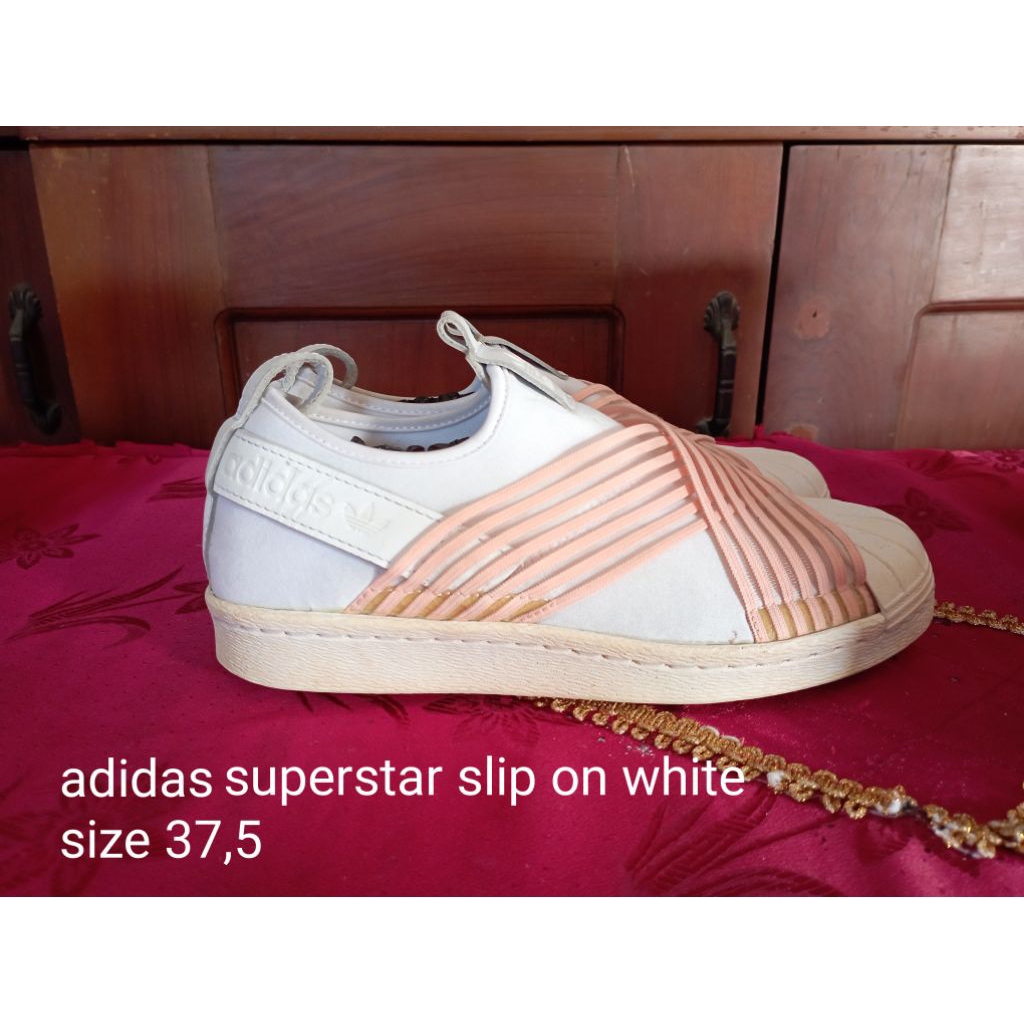 adidas superstar slip on white