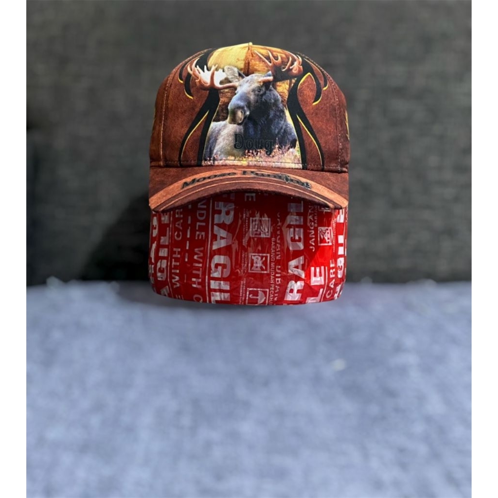 Topi Hunting Moose 3D Apparel AOP  - Brown Edition second