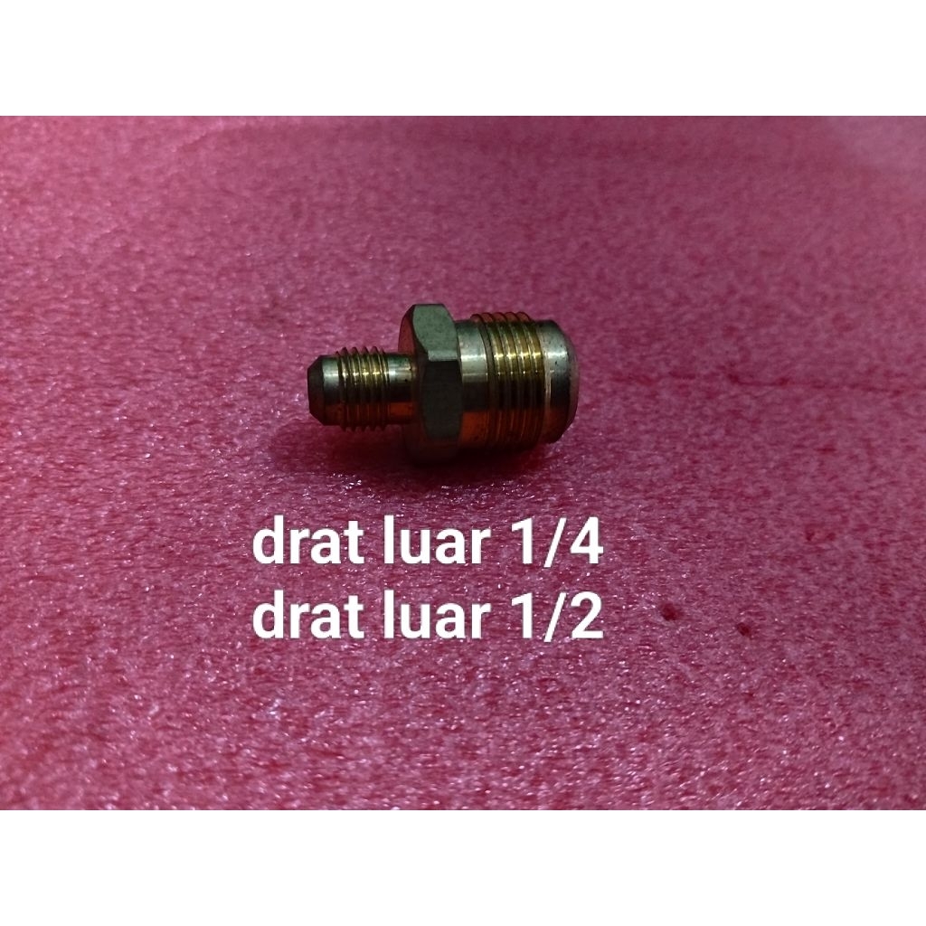 Konektor Double Drat luar 1/2/ Drat luar 1/4 Penyambung ini Pipa Ac