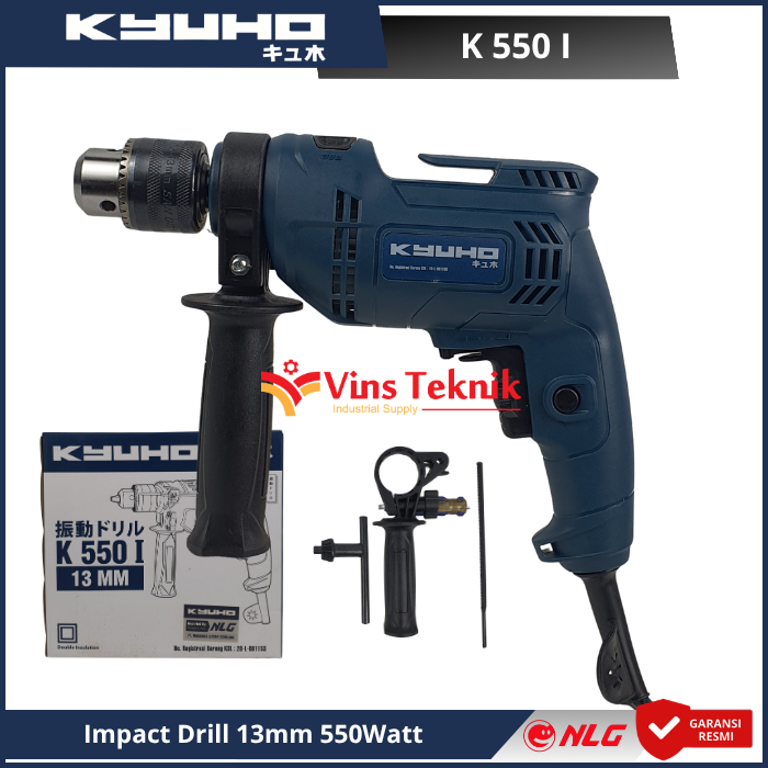 KYUHO K550i Mesin Bor Listrik Tembok Impact Drill 13mm 550Watt K 550 i