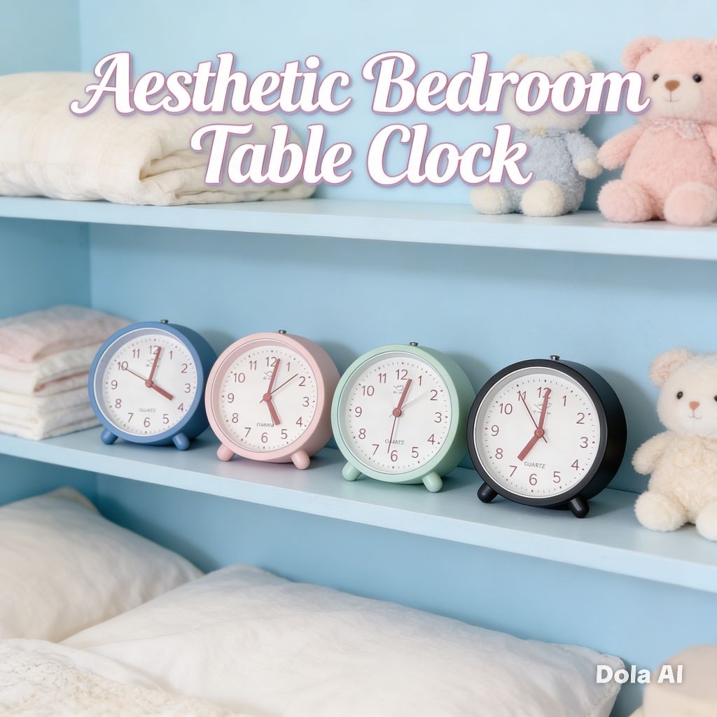 jam meja aesthetic kamar tidur