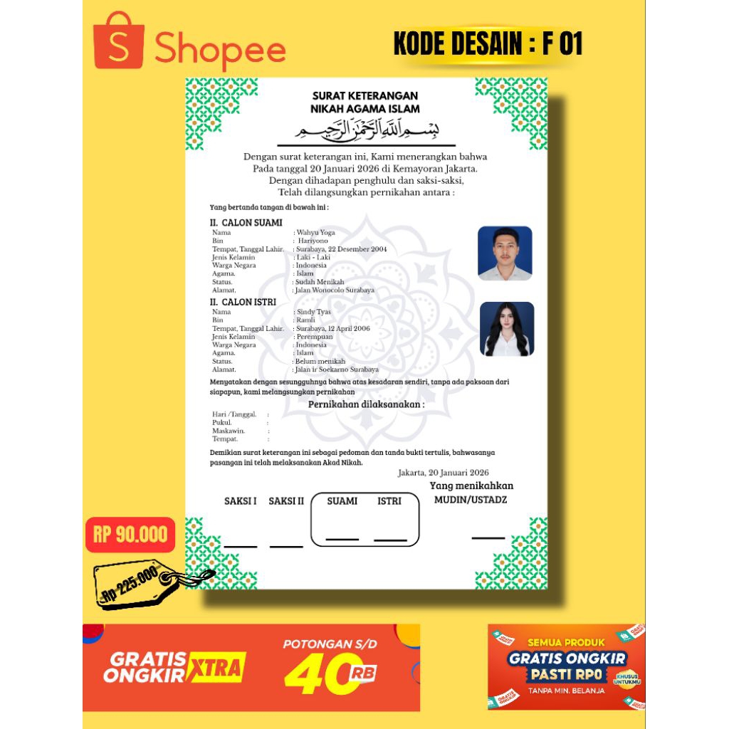 Surat Dokumen keterangan