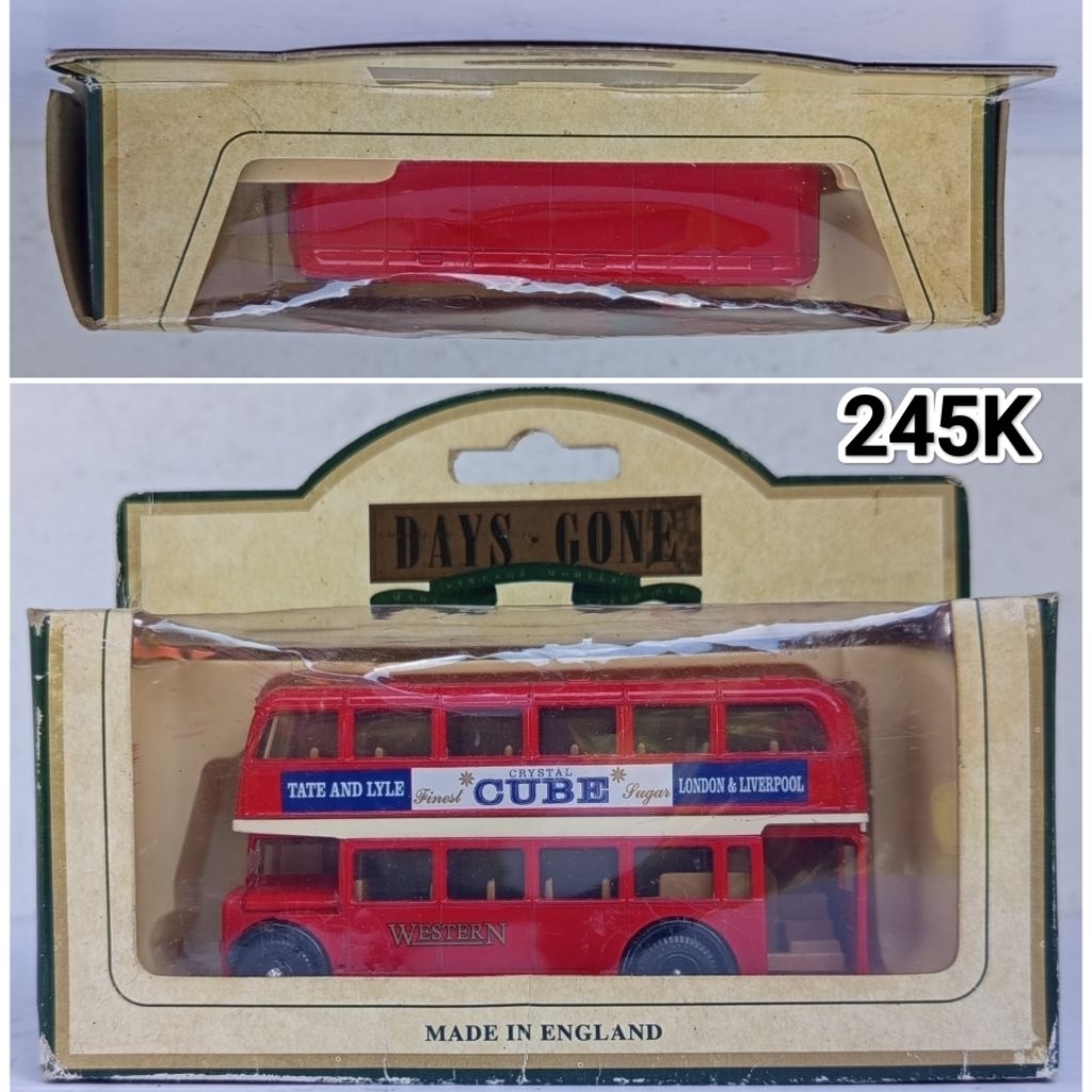 Diecast Classic Vintage Mobil Bus Tingkat Tua Lledo Days Gone 1957 Bristol LD6G Lodekka Tate & Lyle 