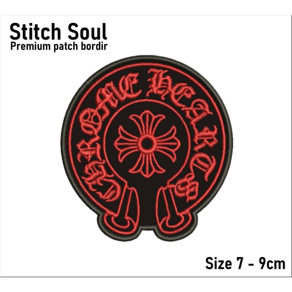 Emblem Patch Bordir CHROME HEARTS High Quality - stitchsoul