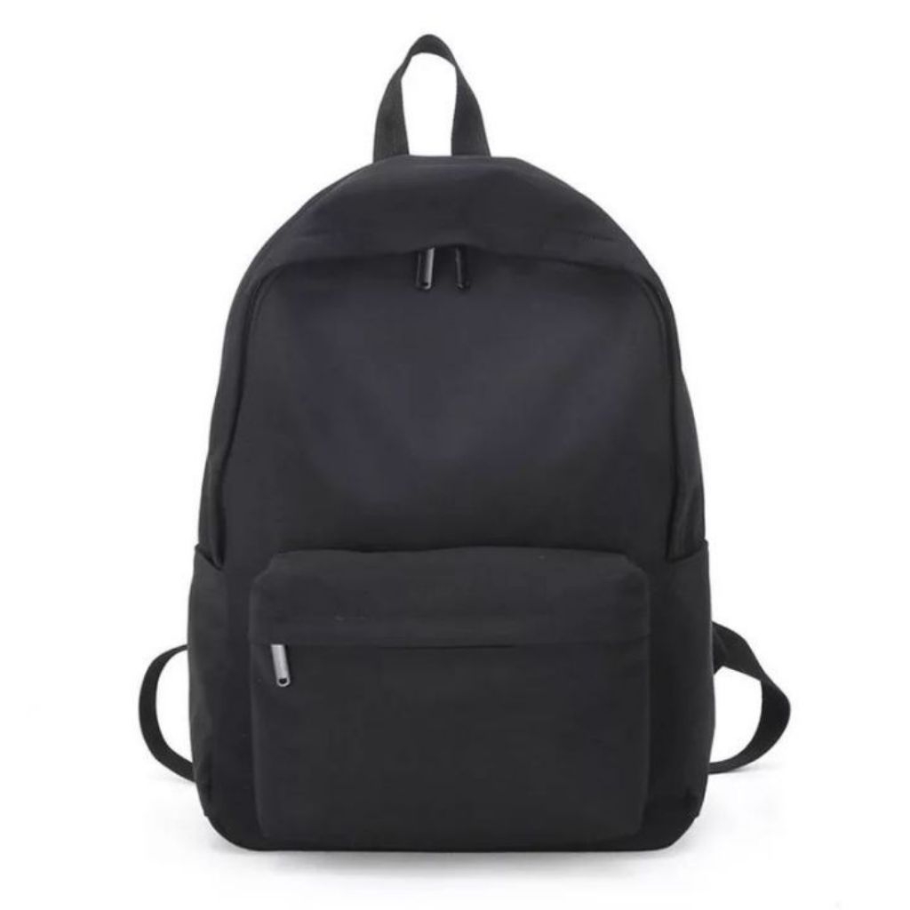 Tas ransel ransel cewe cowo hitam polos tas punggung untuk anak SD,SMP,smu