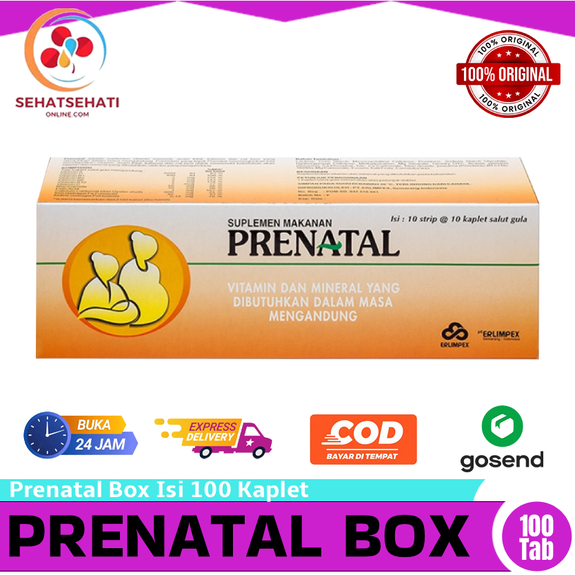 Prenatal Box Suplemen Vitamin dan Mineral Ibu Hamil | Suplemen ibu hamil | Vitamin ibu hamil | Ibu M