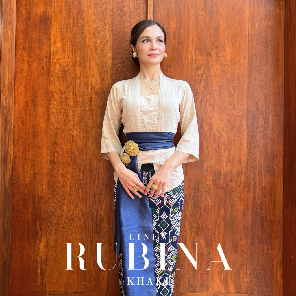 Setelan Kebaya Linen Rubina | Kebaya Bali | Kebaya kutubaru modern lengan lonceng | Kebaya Kutu baru