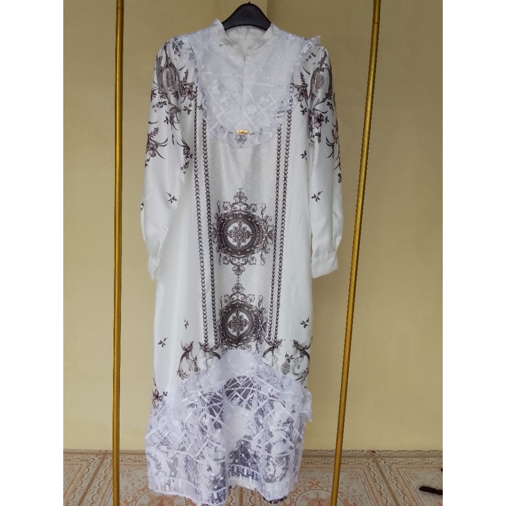 Gamis Syari Aluna Bunga