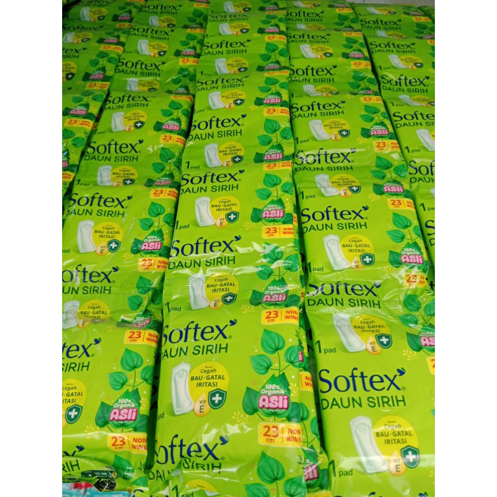 SOFTEX DAUN SIRIH RENCENG (ISI 10PCS) TANPA SAYAP 23 CM