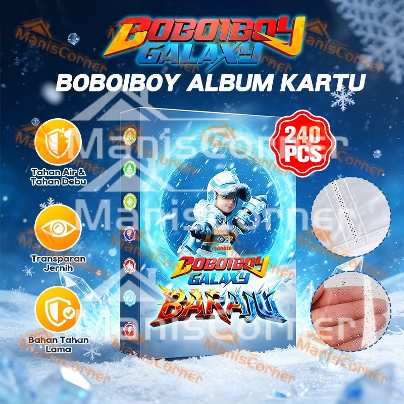 -Ready Stock- 432PCS/240PCS Album Kartu BoBoiBoy Blizzard Monsta Galaxy Card Holder Album Kartu BoBo