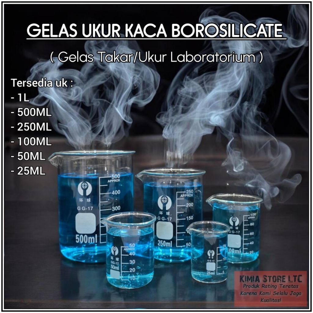 GELAS UKUR KACA / GELAS TAKAR KACA / GELAS UKUR KIMIA - GEKAS UKUR LABORATORIUM - GELAS TAKAR KACA B