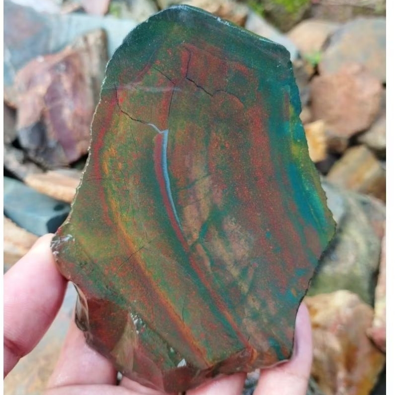 suiseki batu alam bahan batu akik lempengan jasper bloodstone nagasui nogosui multi super natural is