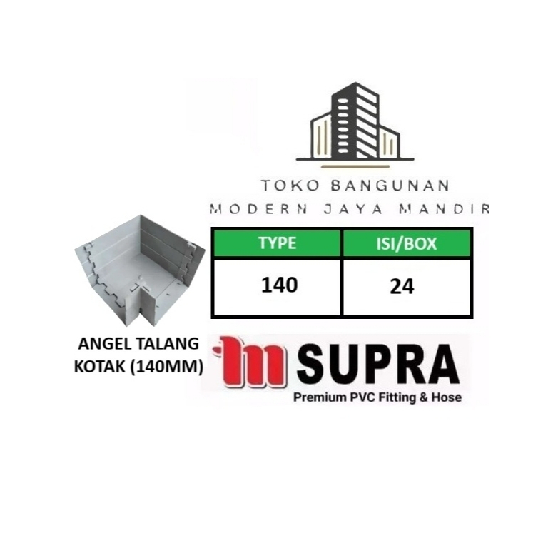 Fitting Belokan Talang Kotak PVC / Siku Talang Kotak PVC