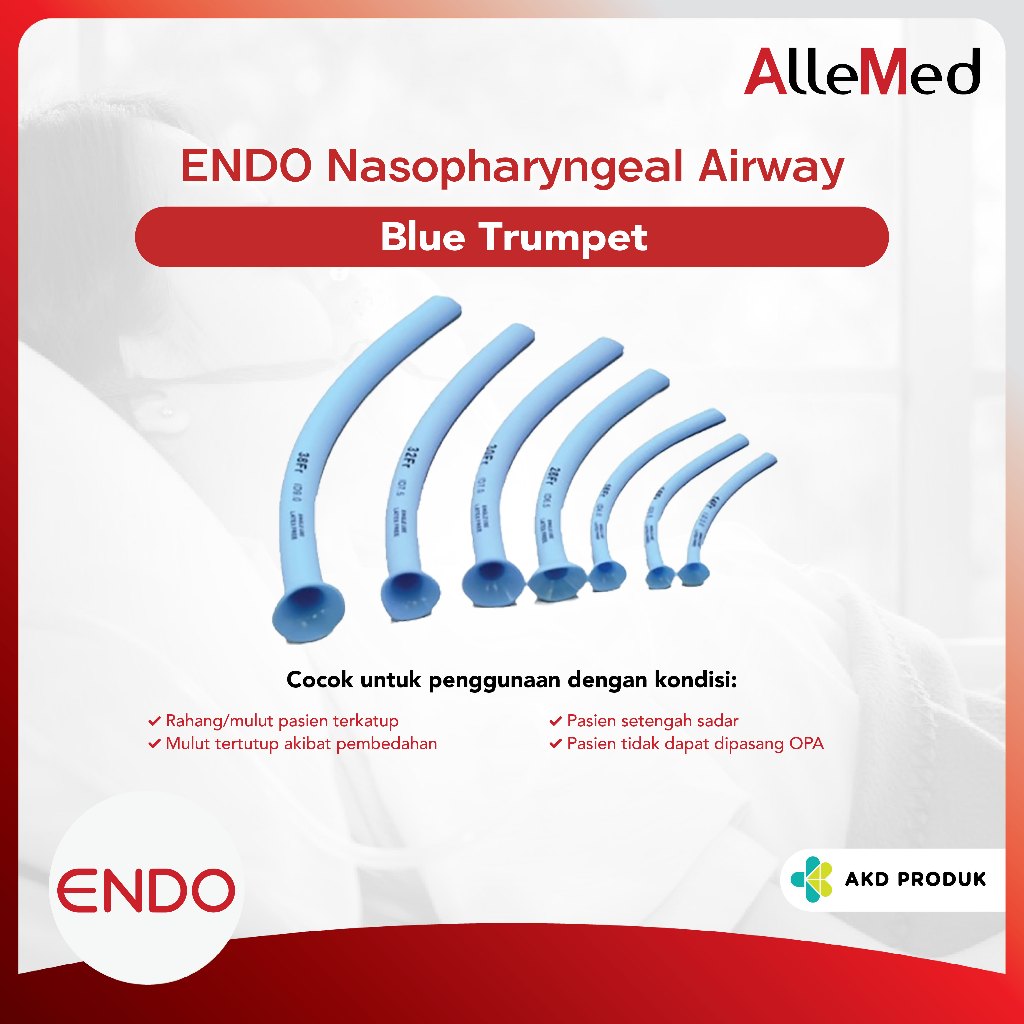 ENDO Nasopharyngeal Airway Blue Trumpet – NPA Airway Soft